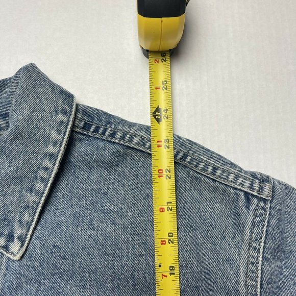 Vintage 90’s Guess Jeans Denim Jean Jacket Cropped Size XXL Made in USA - Picture 8 of 9